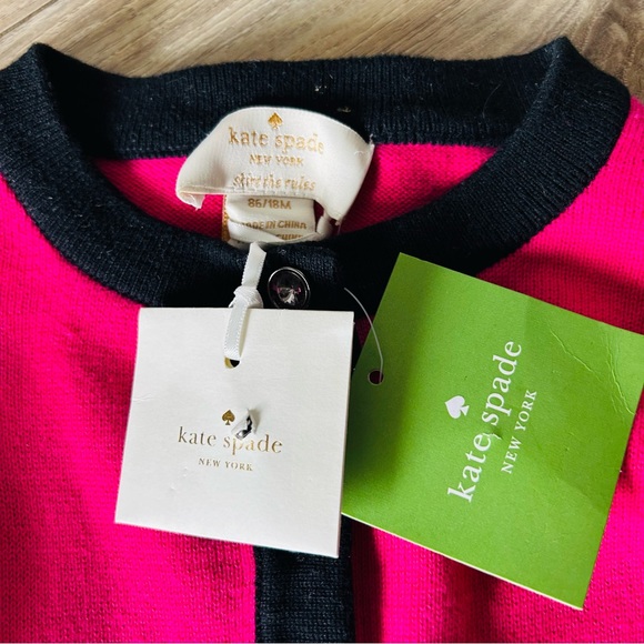 NEW KATE SPADE New York Little Girls Cabaret Pink Button Up Sofia Cardigan 18M - Picture 3 of 3